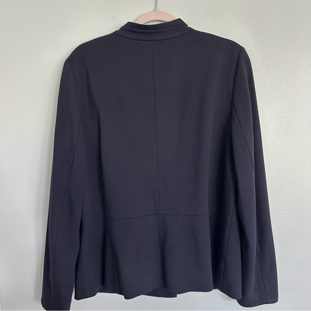 Talbots Italian Luxe Knit Four-Button Jacket Navy 16 - Picture 7 of 8